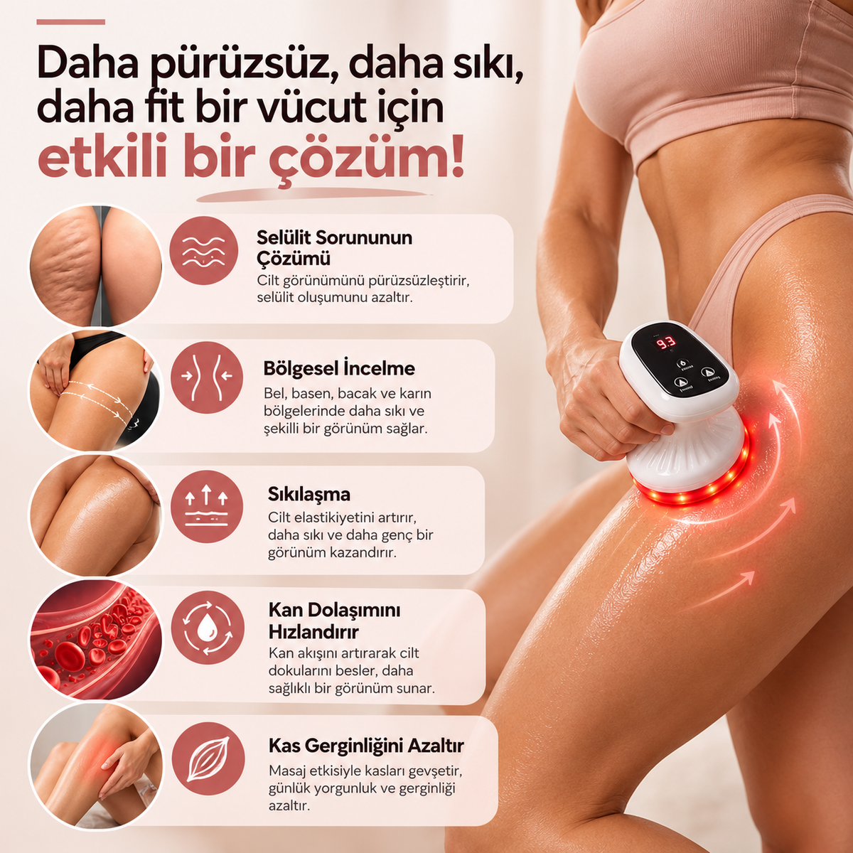Selülit Masaj Aleti – Vakumlu Vücut Şekillendirici ve Sıkılaştırıcı Bakım Cihazı